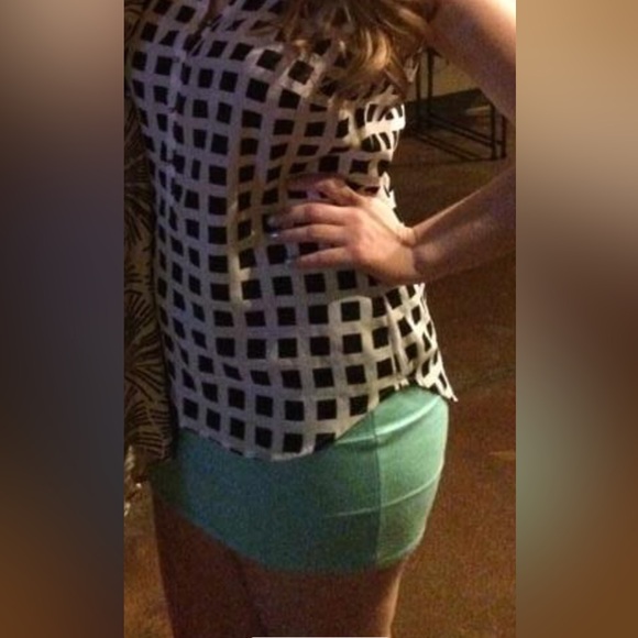 Sea foam green Mint Green green mini skirt - Picture 6 of 7